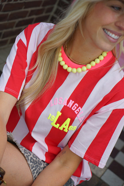 STREEP T-SHIRT LOS ANGELES ROOD ROZE