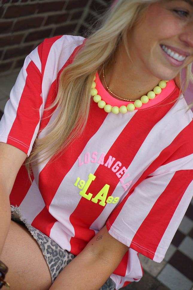 STREEP T-SHIRT LOS ANGELES ROOD ROZE