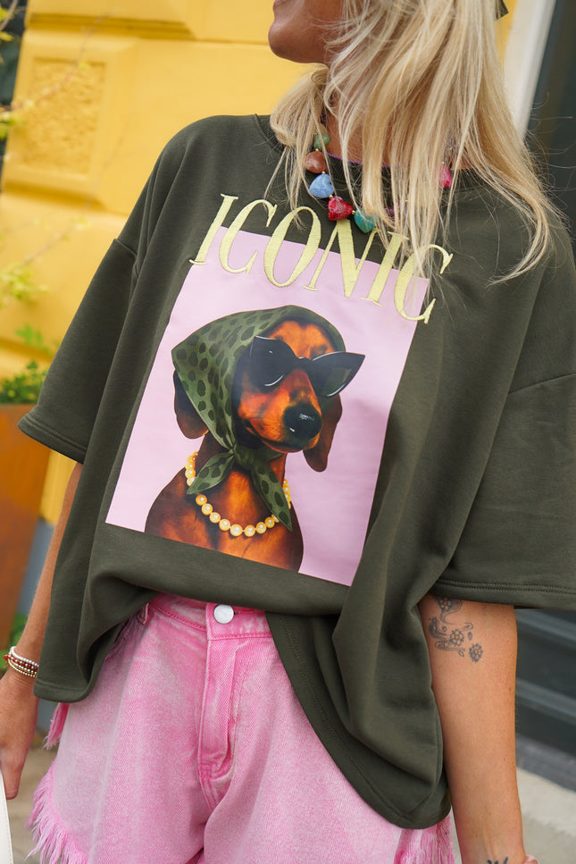 T-SHIRT DOG ICONIC ARMY