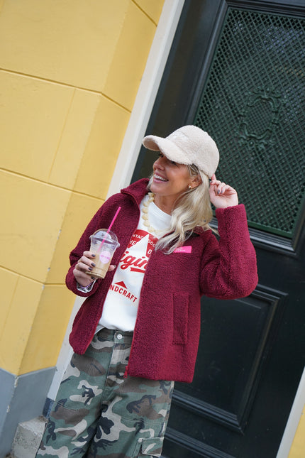 JACKET DRESS FOR YOURSELF FLUFFY BORDEAUX