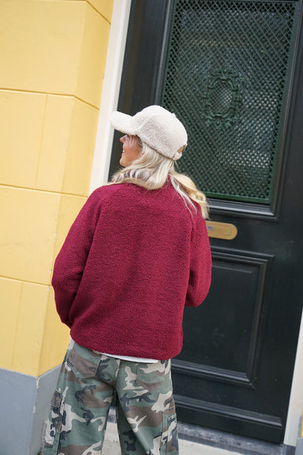 JACKET DRESS FOR YOURSELF FLUFFY BORDEAUX
