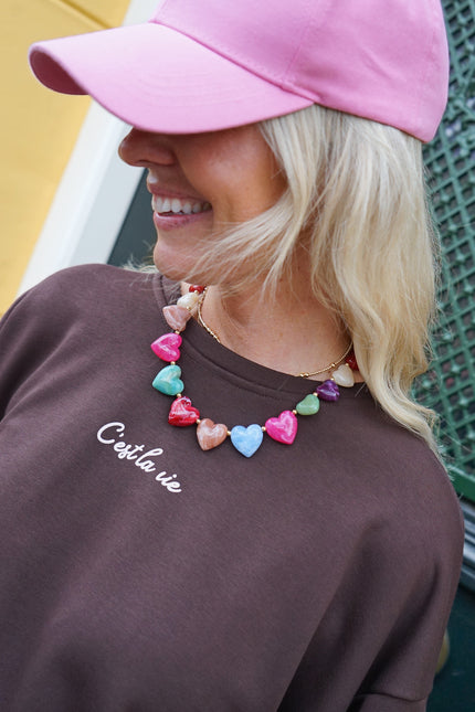 KETTE HERZCHEN MULTICOLOR