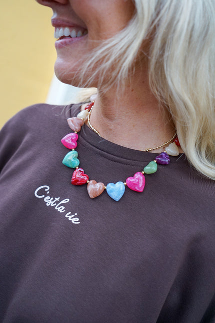 KETTE HERZCHEN MULTICOLOR