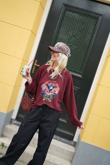 SWEATER NO RETREAT BORDEAUX