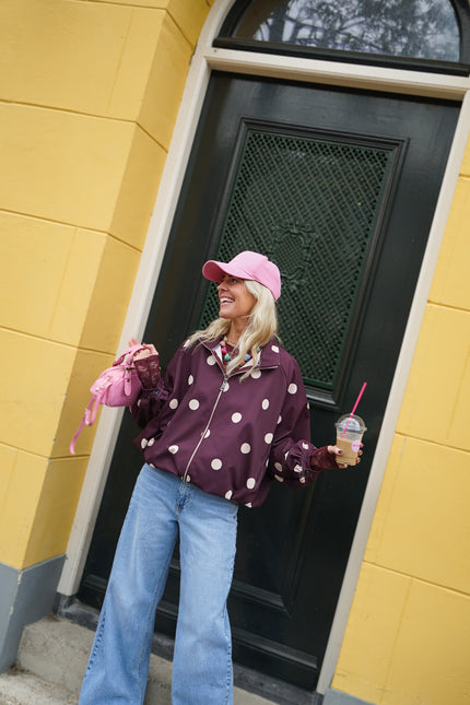 JACKET SUZE POLKA DOTS BORDEAUX