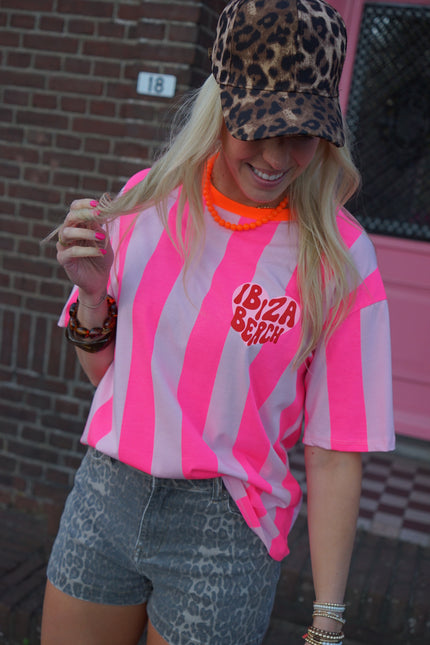 T-SHIRT IBIZA BEACH ROZE
