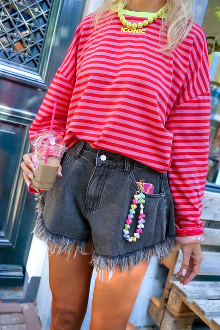 DENIM SHORT LAYLA ANTRACIET