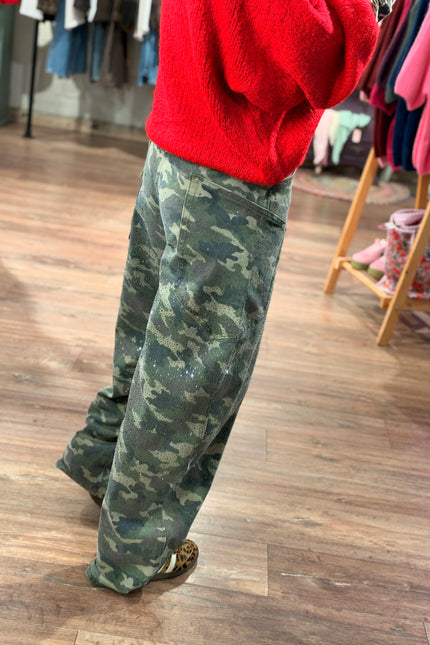 BALLOON JEANS GABY ARMY GLITTER