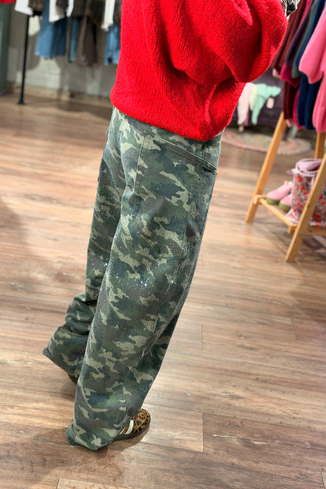 BALLOON JEANS GABY ARMY GLITTER