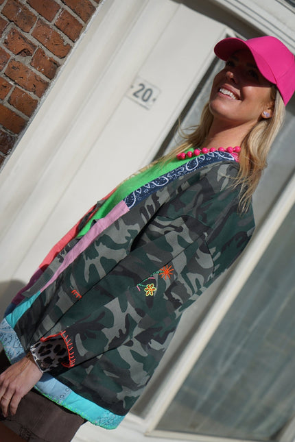 ARMY JACKET PAISLEY HEART GROEN - Hipishet