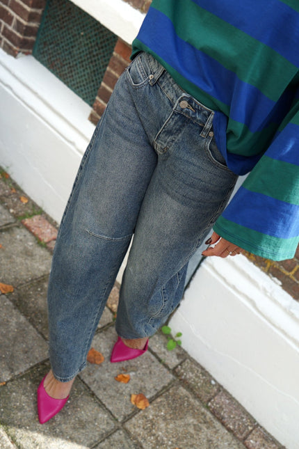 BALLOON JEANS JADA MEDIUM BLUE - Hip is het
