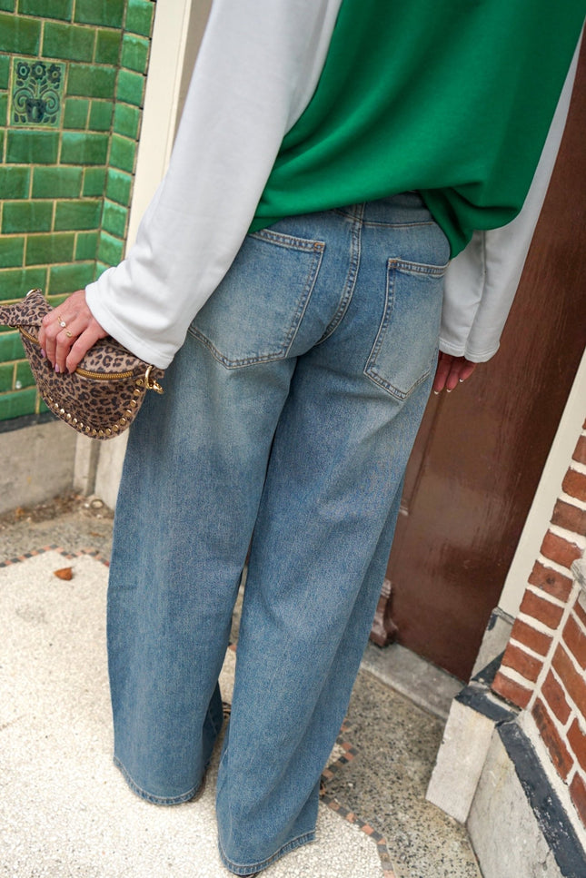 BARREL JEANS ELINE WASHED DENIM BLAUW - Hip is het
