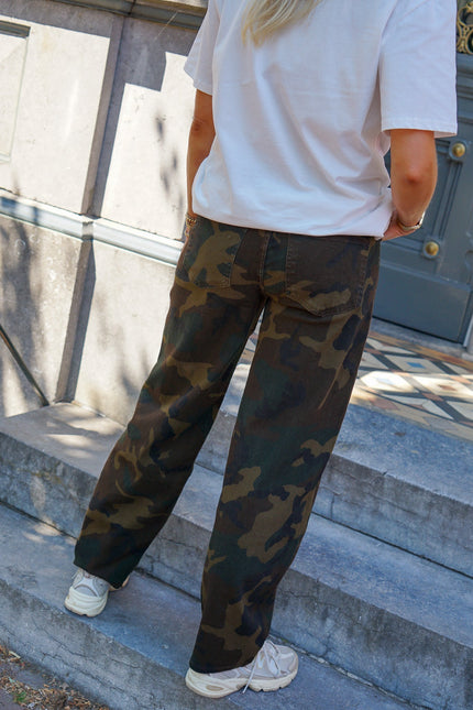 BARREL JEANS LAYLA ARMY - Hip is het