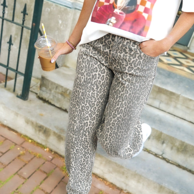 BARREL JEANS LEOPARD - Hipishet
