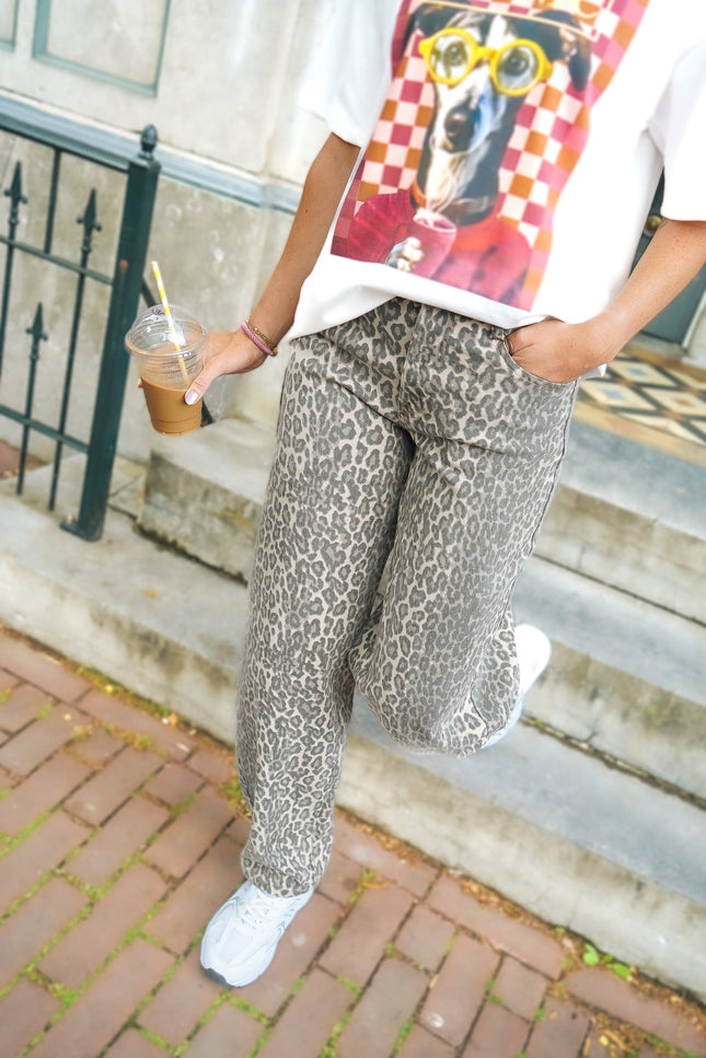 BARREL JEANS LEOPARD - Hipishet
