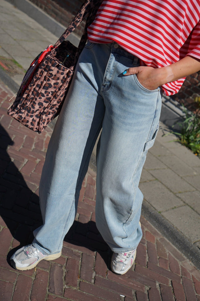 BARREL JEANS NORA BLAUW - Hipishet