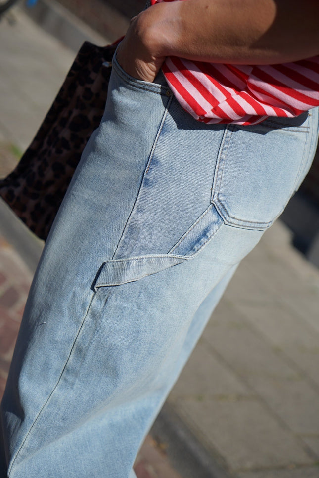 BARREL JEANS NORA BLAUW - Hipishet