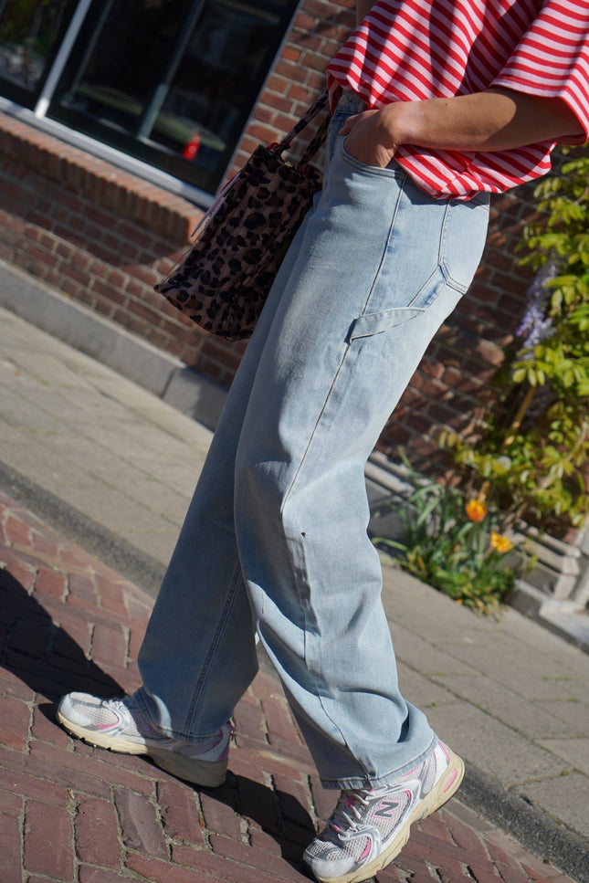 BARREL JEANS NORA BLAUW - Hipishet