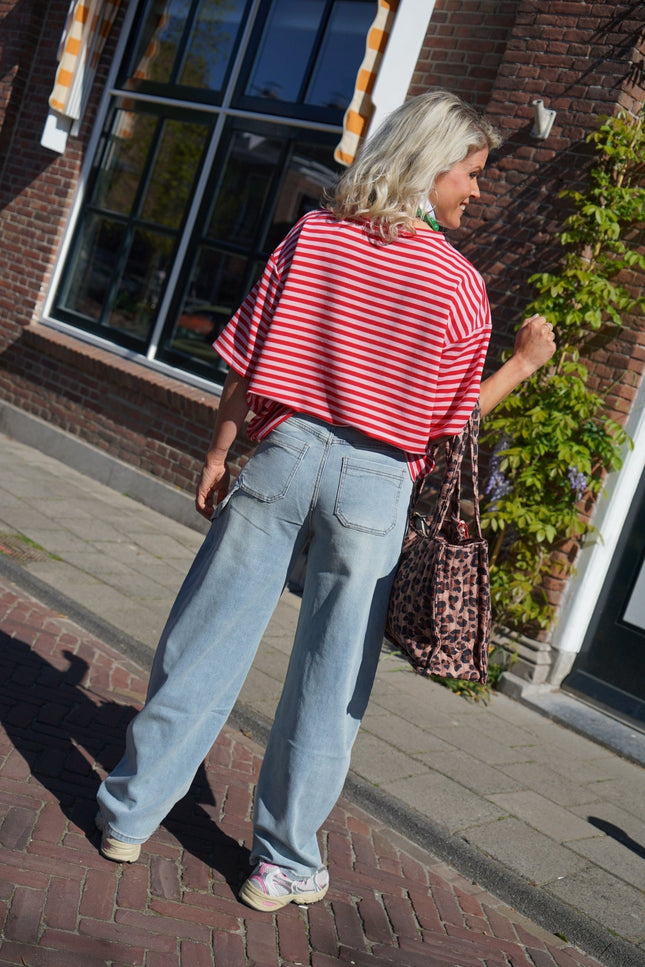 BARREL JEANS NORA BLAUW - Hipishet