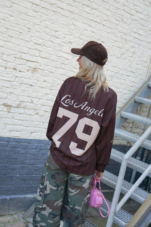 BASEBALL LONGSLEEVE BRUIN - Hip is het
