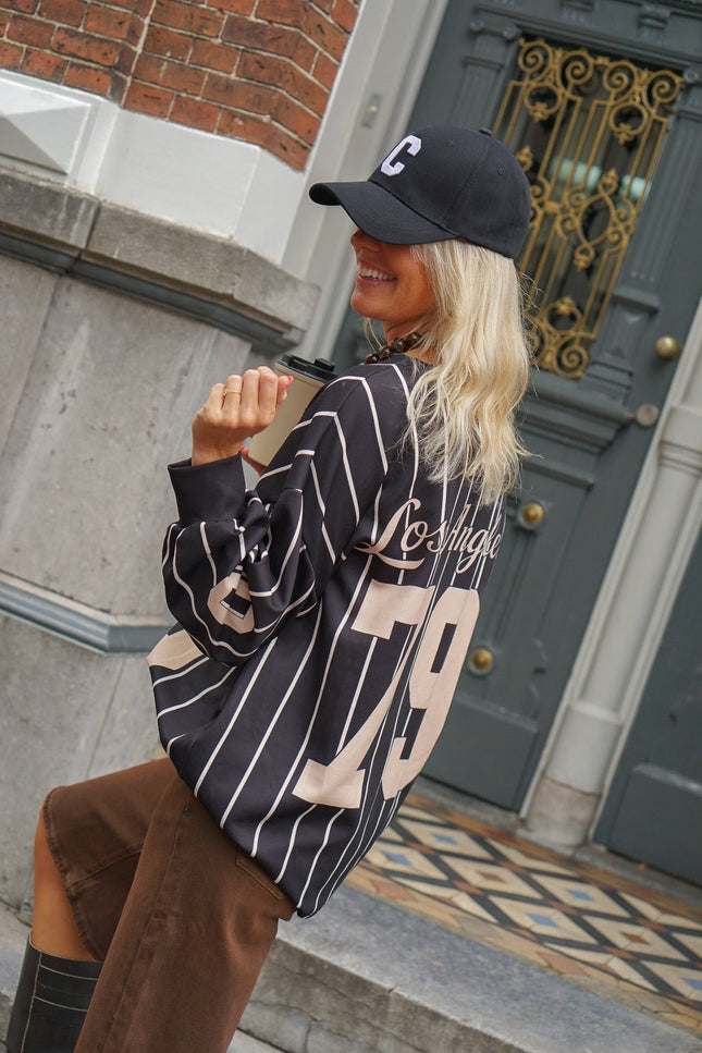 BASEBALL LONGSLEEVE ZWART - Hip is het