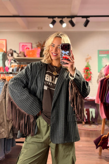 BLAZER FRANJES TAMARA GRIJS - Hip is het