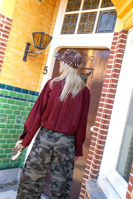 BLOUSE KIARA BORDEAUX - Hip is het