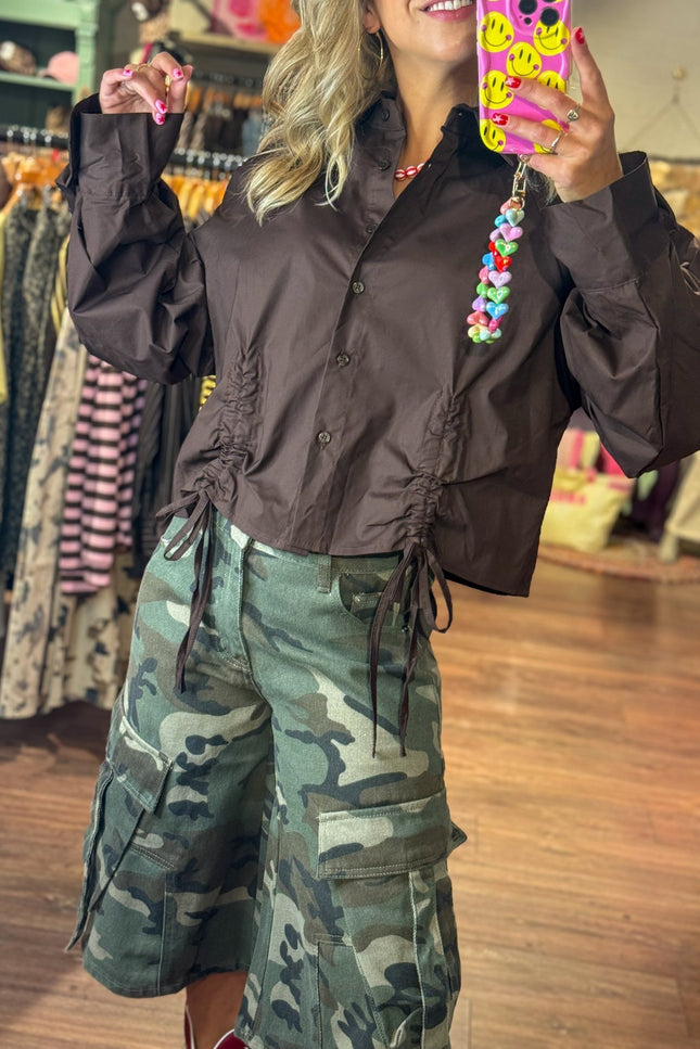 BLOUSE LEXI DONKERBRUIN - Hip is het