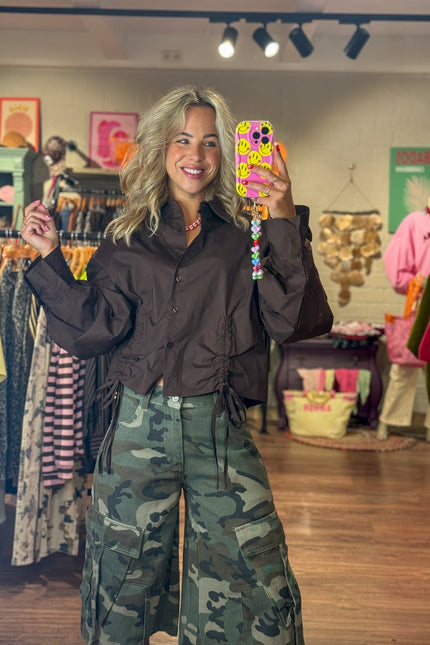 BLOUSE LEXI DONKERBRUIN - Hip is het