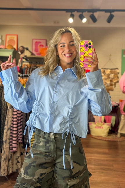 BLOUSE LEXI LICHTBLAUW - Hip is het