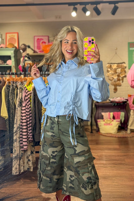 BLOUSE LEXI LICHTBLAUW - Hip is het