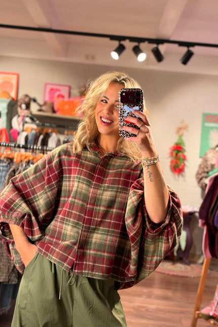 BLOUSE NOVA BORDEAUX - Hip is het