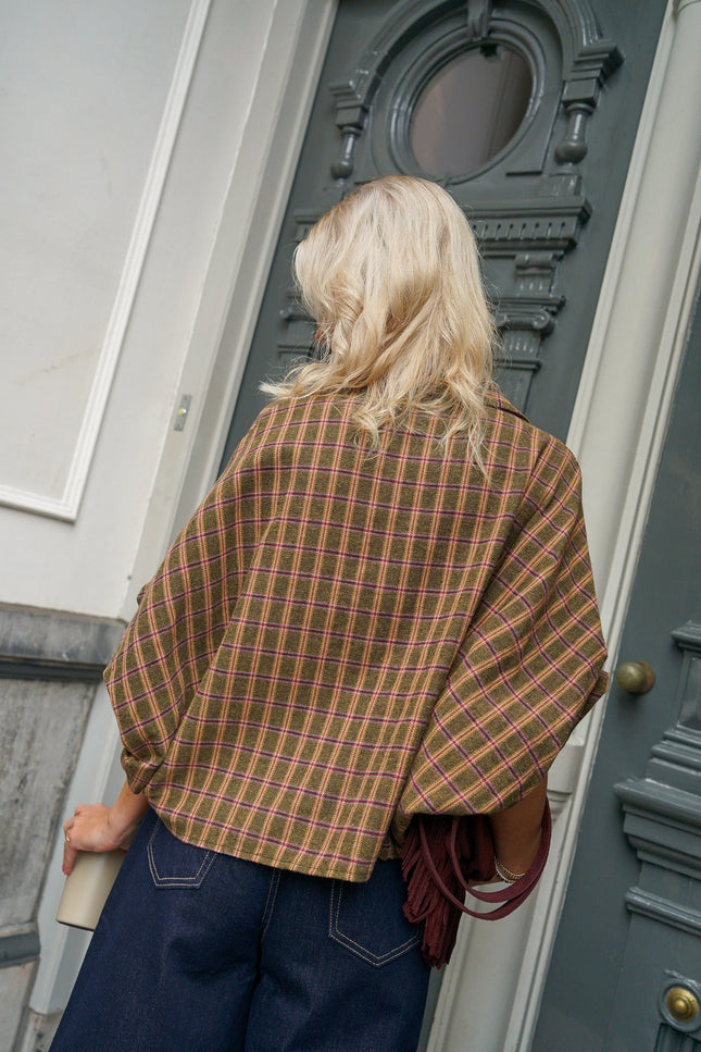 BLOUSE NOVA GROEN BORDEAUX - Hip is het