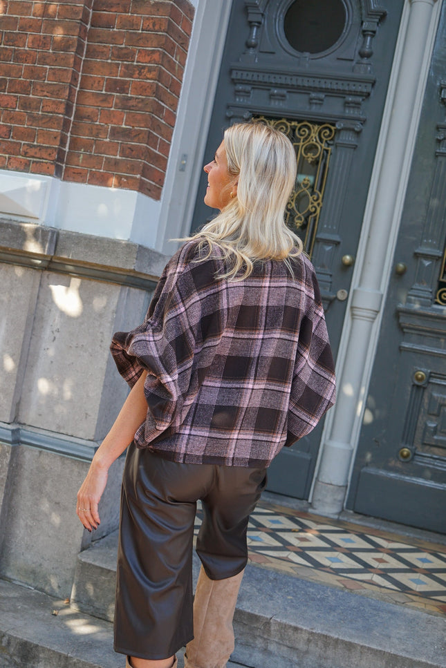 BLOUSE NOVA ROZE BRUIN - Hip is het