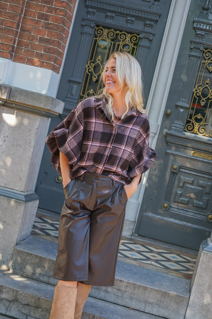 BLOUSE NOVA ROZE BRUIN - Hip is het