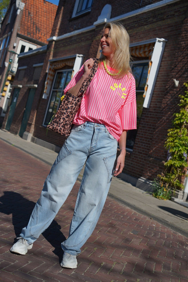 CARGO BALLOON JEANS LIA BLAUW - Hipishet