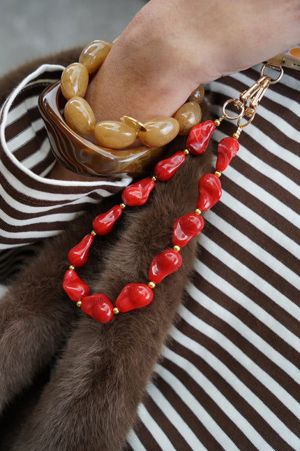 CHUNKY ARMBAND TAUPE - Hipishet