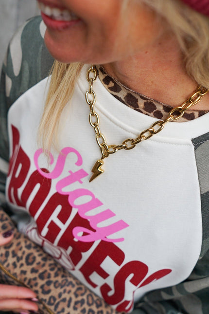 CHUNKY CHAIN KETTING BLIKSEM - Hip is het