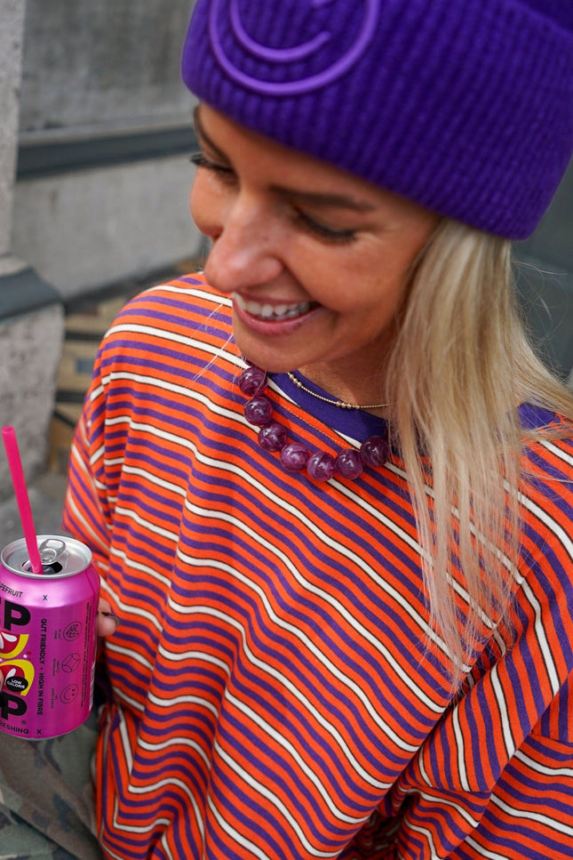 CHUNKY KETTING BELLA GEMELEERD PAARS - Hip is het