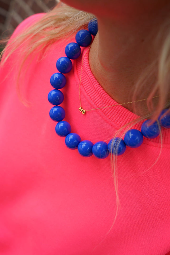 CHUNKY KETTING BLAUW - Hipishet