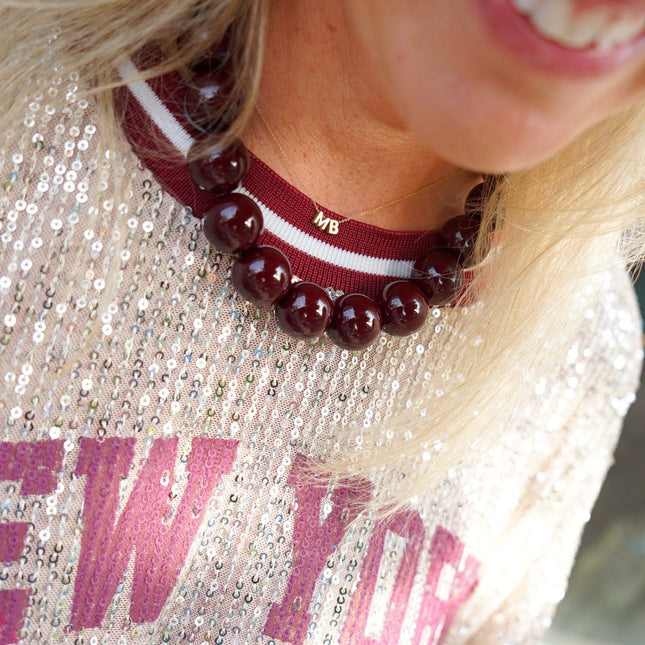 CHUNKY KETTING BORDEAUX - Hipishet