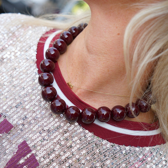 CHUNKY KETTING BORDEAUX - Hipishet