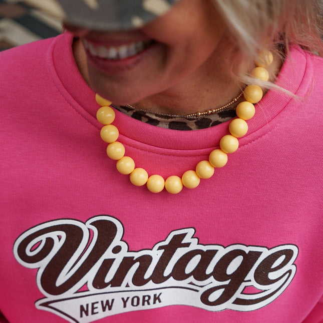 CHUNKY KETTING GEEL - Hip is het