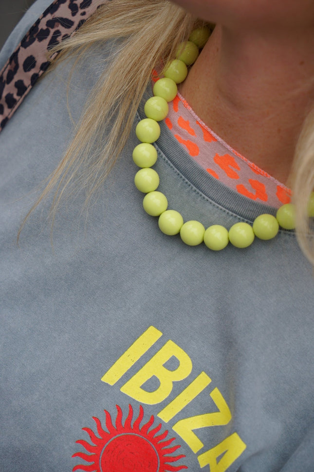 CHUNKY KETTING GIFGROEN - Hipishet