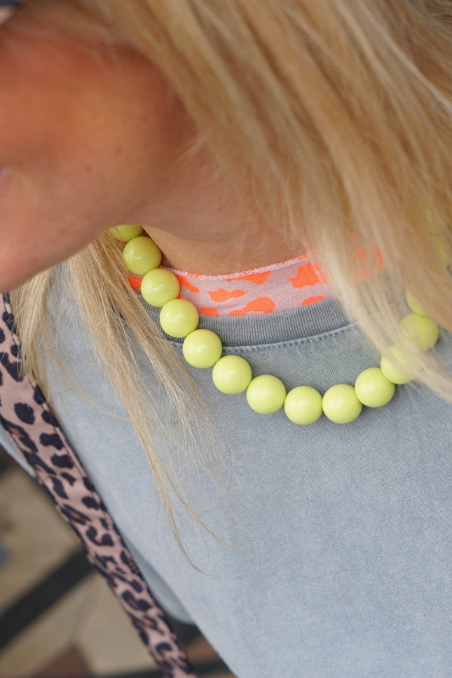 CHUNKY KETTING GIFGROEN - Hipishet