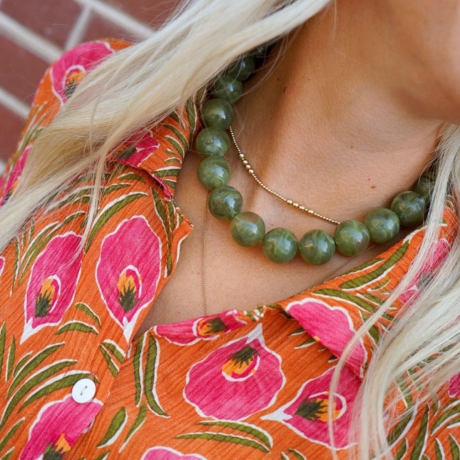 CHUNKY KETTING GROEN - Hip is het