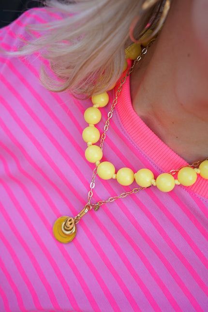 CHUNKY KETTING KIKI GEEL - Hipishet