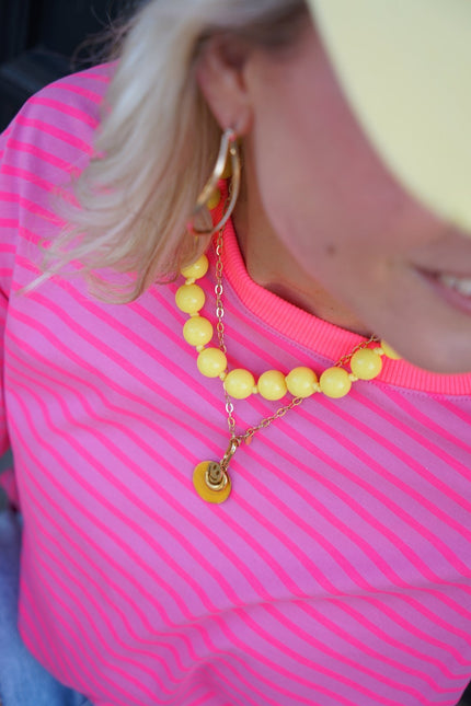 CHUNKY KETTING KIKI GEEL - Hipishet