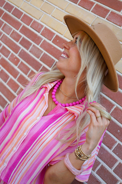 CHUNKY KETTING ROZE - Hip is het