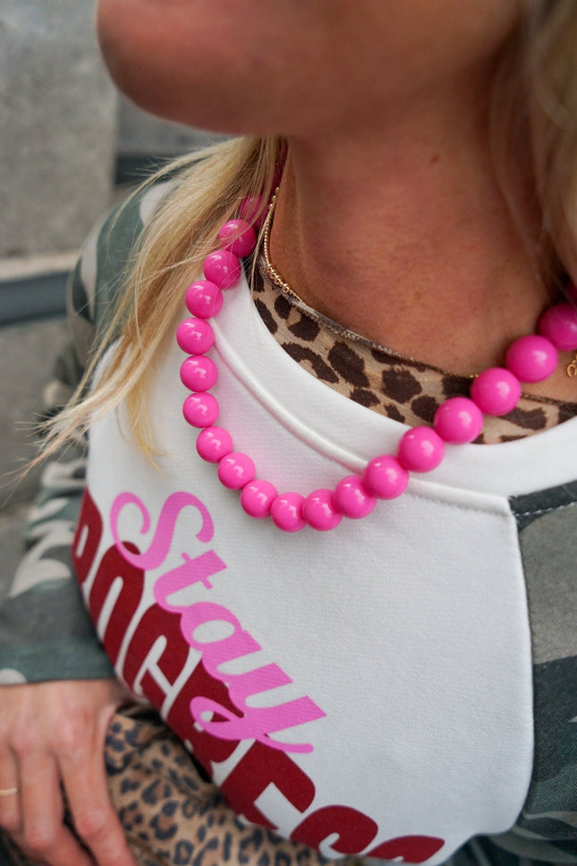 CHUNKY KETTING ROZE - Hip is het